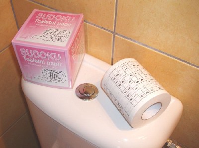 Toaletní papír dárkový - Toaletní papír Sudoku Toaletní papír Sudoku - Toaletní papír dárkový