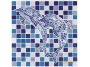 Samolepky na kachličky set 6ks dolphins NÁLEPKY NA KACHLIČKY