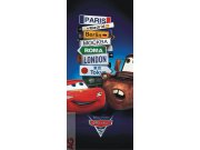 Fototapeta Cars a značky FTDV-0277, rozměry 90 x 202 cm Fototapety pro děti - Rozměr 90 x 202 cm