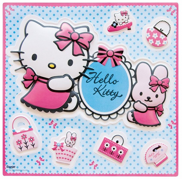 Dekorace Hello Kitty - 3D dekorace Hello Kitty D70460, rozměry 29 x 29 cm 3D dekorace Hello Kitty D70460, rozměry 29 x 29 cm - Dekorace Hello Kitty
