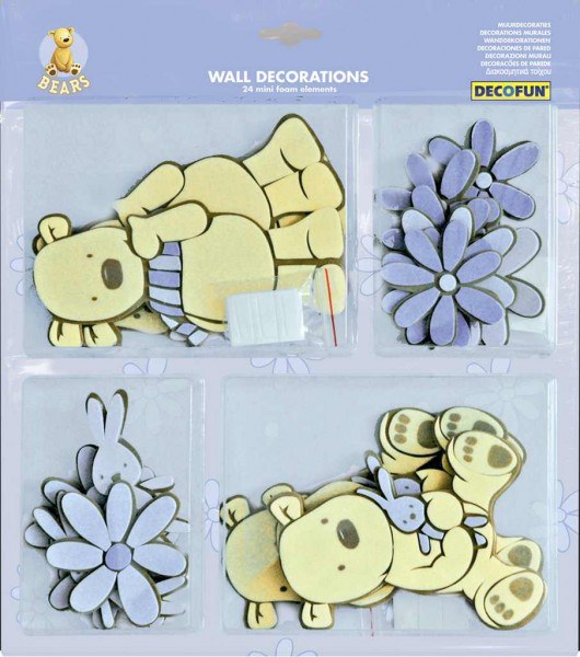Dekorace Medvědi - Mini pěnové figurky Medvědi D25801, 24 ks Mini pěnové figurky Medvědi D25801, 24 ks - Dekorace Medvědi