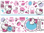 Nálepky na zeď Hello Kitty D41060, rozměry 70 x 50 cm Dekorace Hello Kitty