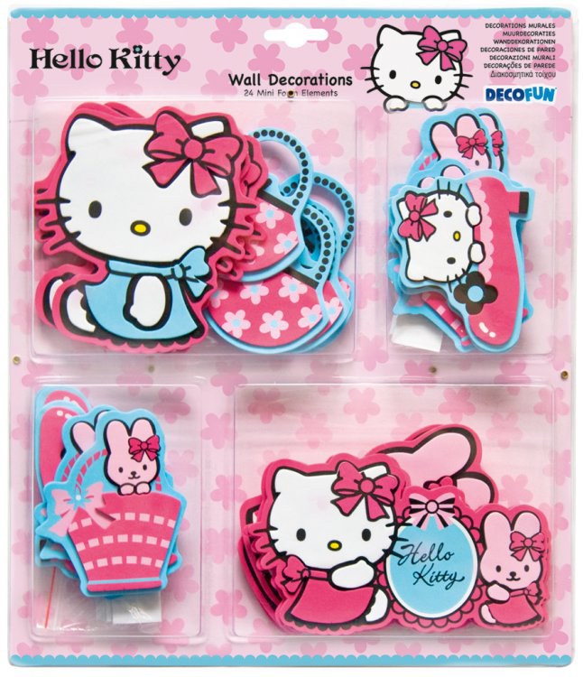 Dekorace Hello Kitty - Mini pěnové figurky Hello Kitty D23860, 24 ks Mini pěnové figurky Hello Kitty D23860, 24 ks - Dekorace Hello Kitty