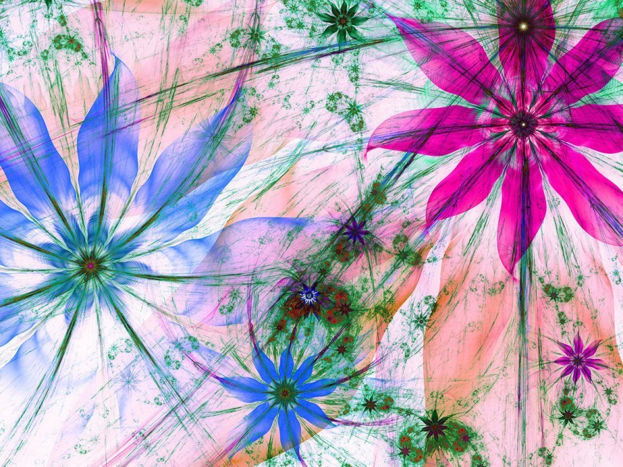 Fototapeta Siluety z květin FTNXXL-2492, 360x270 cm
