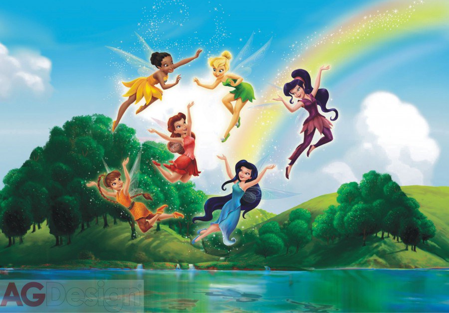 Fototapeta Fairies with rainbow FTDNXXL-XXL5009, rozměry 360 x 270 cm