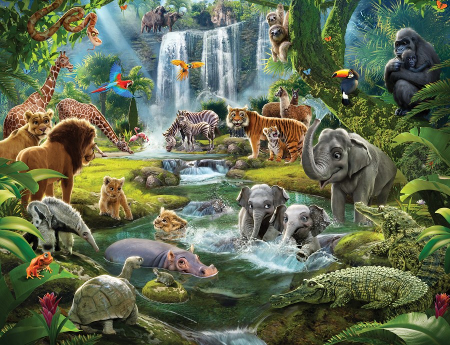 Fototapeta 3D Jungle Walltastic 46481, 305 x 244 cm