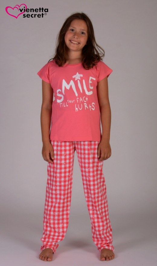 Dětské pyžamové kalhoty Tereza - Dívčí pyžama s dlouhým rukávem