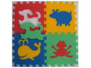 Pěnové puzzle koberec Zvířátka I 8 mm, rozměry 61 x 61 cm Dětské koberce