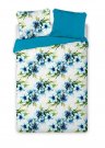 FARO Francouzské povlečení bavlněný satén Aquarell květy Bavlna - Satén, 220/200, 2x70/80 cm