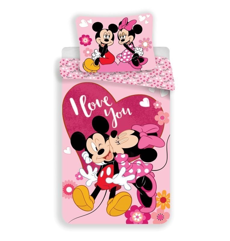 Povlečení Mickey a Minnie Kiss micro 140/200, 70/90 | Dětský textil a doplňky