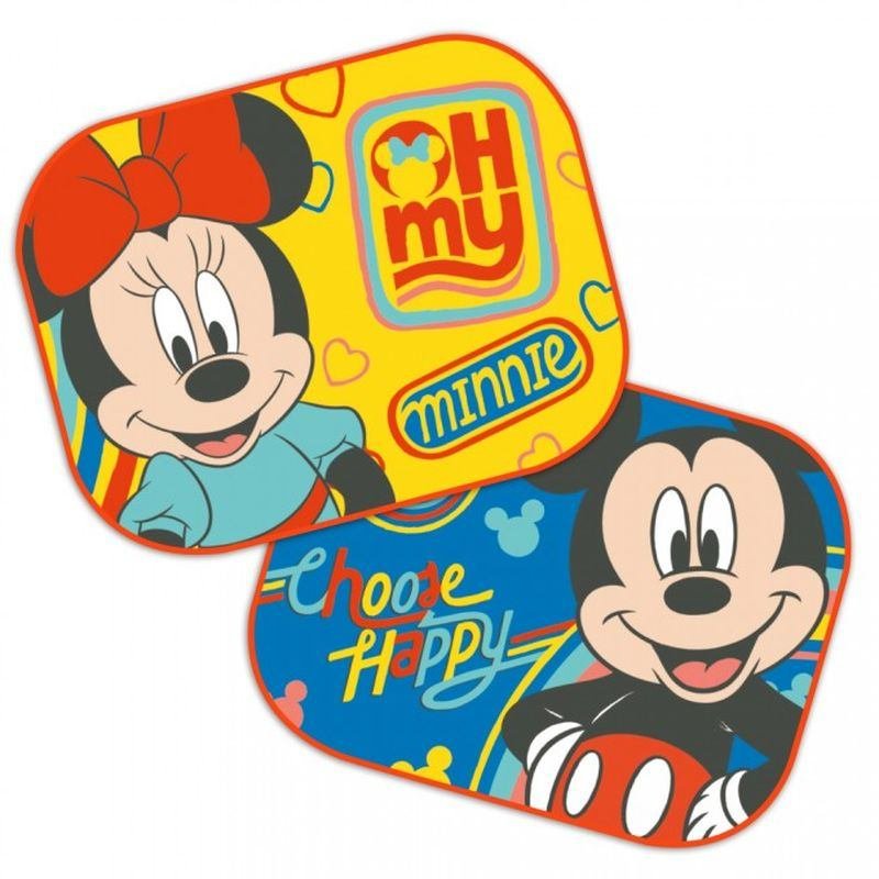 Sluneční clony Mickey a Minnie 2 ks - sluneční clony