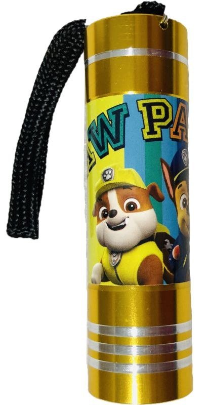 EUROSWAN Dětská hliníková LED baterka Paw Patrol žlutá Hliník, Plast, 9x2,5 cm - baterky a lampičky