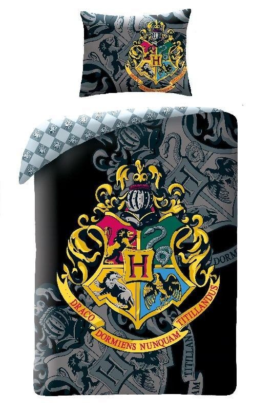 HALANTEX Povlečení Harry Potter black Bavlna, 140/200, 70/90 cm - Povlečení pro teenagery