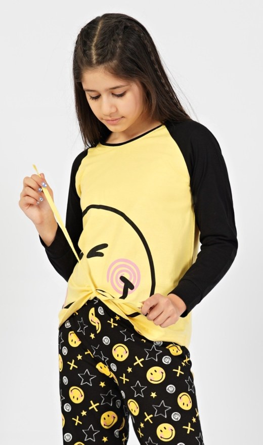 Dětské pyžamo dlouhé Úsměv - Dívčí pyžama s dlouhým rukávem