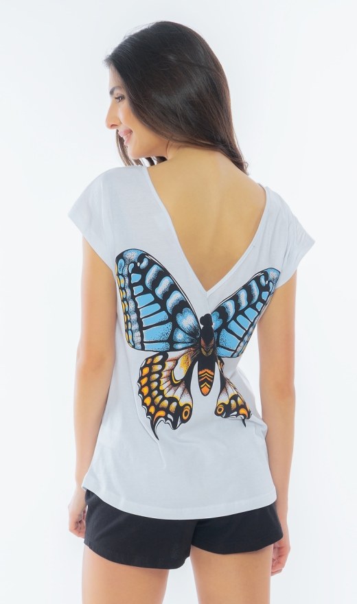 Dámské pyžamo šortky Velký motýl | Pyžama a Župany
