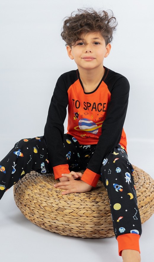Dětské pyžamo dlouhé Vesmír - Chlapecká pyžama s dlouhým rukávem