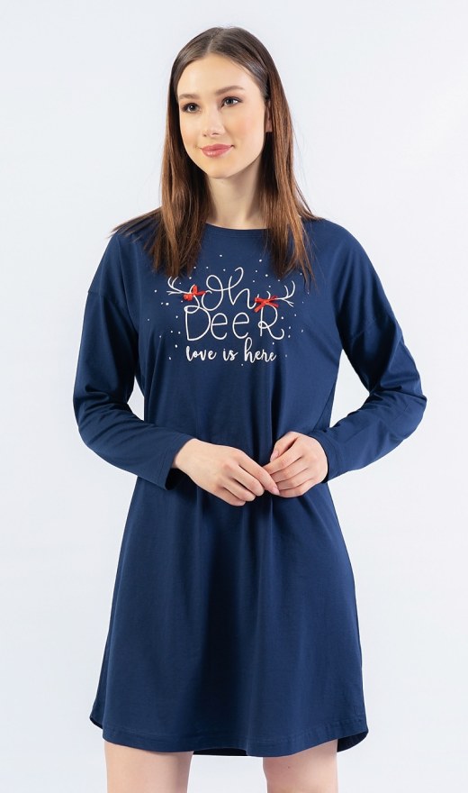 Dámská noční košile s dlouhým rukávem Oh deer | Pyžama a Župany