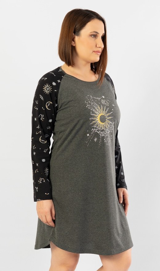 Dámská noční košile s dlouhým rukávem The moon | Pyžama a Župany