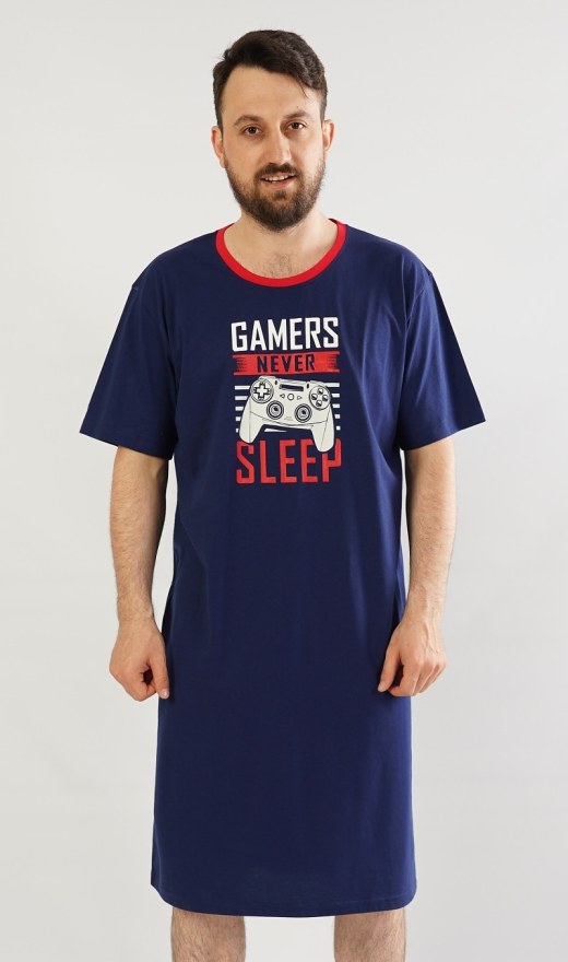 Pánská noční košile s krátkým rukávem Hra - Noční košile