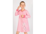 Dětská noční košile s dlouhým rukávem Myš s pampeliškou Děti - Holky - Dívčí noční košile - Dívčí noční košile s dlouhým rukávem