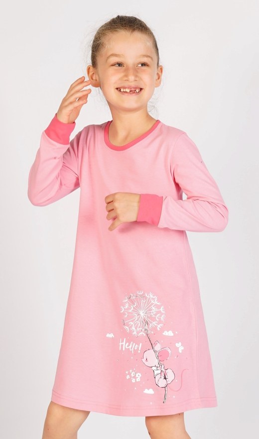 Dětská noční košile s dlouhým rukávem Myš s pampeliškou | Pyžama a Župany