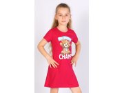 Dětská noční košile s krátkým rukávem Méďa Děti - Holky - Dívčí noční košile - Dívčí noční košile s krátkým rukávem
