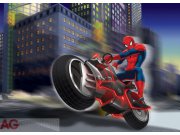 Fototapeta vliesová Spiderman na motorce FTDNM-5222, rozměry 160 x 110 cm Fototapety pro děti - Fototapety dětské vliesové