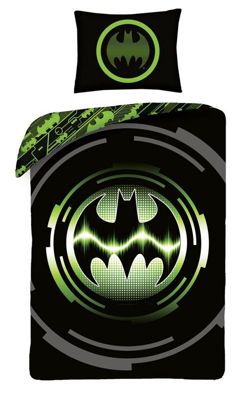 HALANTEX Povlečení Batman green Bavlna, 140/200, 70/90 cm | Dětský textil a doplňky