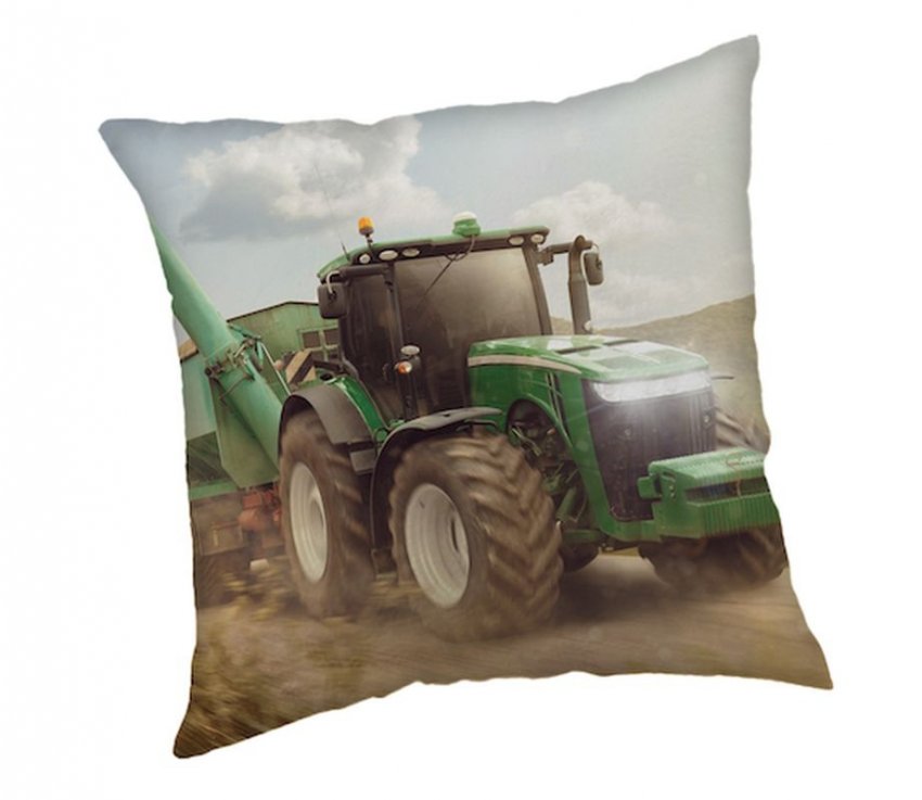 JERRY FABRICS Povlak na polštářek Traktor green Polyester, 40/40 cm - povláčky na polštářky