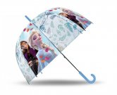 EUROSWAN Vystřelovací průhledný deštník Ledové Království POE, 2 cm Do školy a školky - deštníky