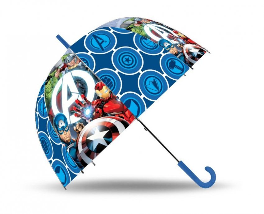 EUROSWAN Vystřelovací průhledný deštník Avengers POE, průměr 70 cm - deštníky