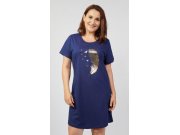 Dámská noční košile s krátkým rukávem Peříčko Ženy - Dámské noční košile - Nadměrné dámské noční košile