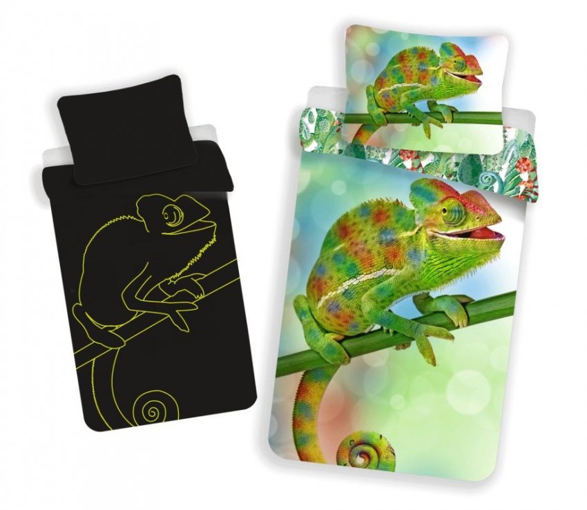 JERRY FABRICS Povlečení Chameleon svítící Bavlna, 140/200, 70/90 cm | Dětský textil a doplňky