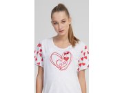 Dámská noční košile mateřská Love Ženy - Dámské noční košile - Kojící noční košile - Kojící noční košile s krátkým rukávem