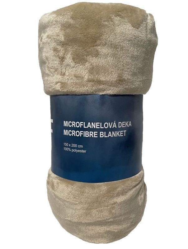 JERRY FABRICS Deka microflanel super soft Béžová Polyester, 150/200 cm - micro deky