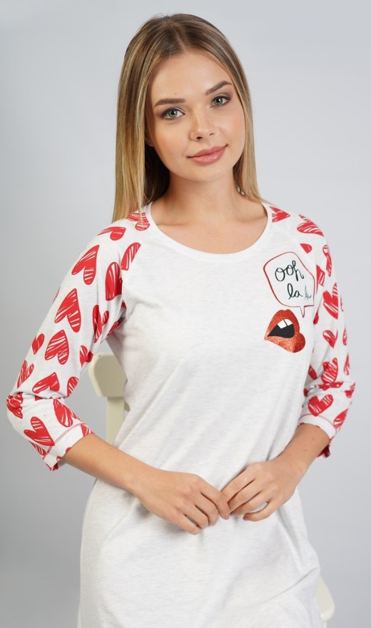 Dámská noční košile s tříčtvrtečním rukávem Ooh la la | Pyžama a Župany