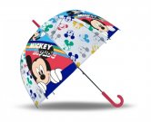 EUROSWAN Vystřelovací průhledný deštník Mickey POE, průměr 70 cm Do školy a školky - deštníky
