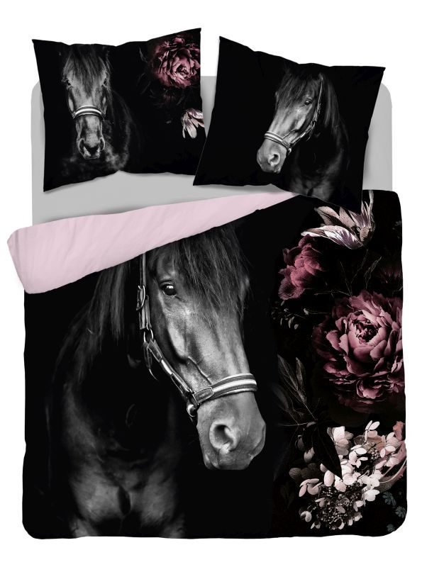 DETEXPOL Francouzské povlečení Kůň Romantic Bavlna, 220/200, 2x70/80 cm - Povlečení fototisk
