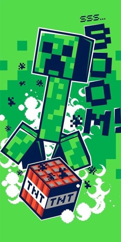 JERRY FABRICS Osuška Minecraft Boom Bavlna - Froté, 70/140 cm - plážové osušky