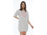 Dámské domácí šaty s krátkým rukávem Srdce Ženy - Dámské noční košile - Dámské noční košile s krátkým rukávem