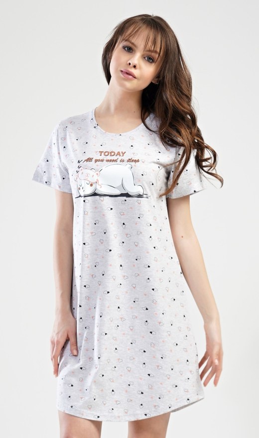 Dámská noční košile s krátkým rukávem Kristýna - Dámské noční košile s krátkým rukávem