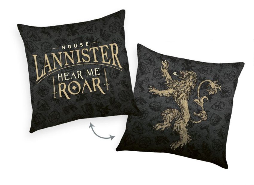 HERDING Polštářek Hra o trůny Lannister Polyester, 40/40 cm - polštářky s výplní
