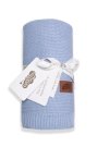 DETEXPOL Pletená deka do kočárku bavlna bambus modrá Bavlna, Bambus, 80/100 cm Deky, spací pytle - pletené deky
