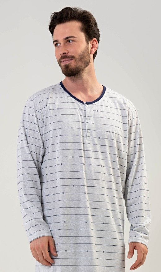 Pánská noční košile s dlouhým rukávem Filip | Pyžama a Župany