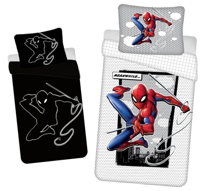 JERRY FABRICS Povlečení Spiderman 02 svítící Bavlna, 140/200, 70/90 cm | Dětský textil a doplňky