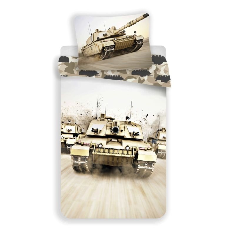 JERRY FABRICS Povlečení Tank Bavlna, 140/200, 70/90 cm - Povlečení fototisk