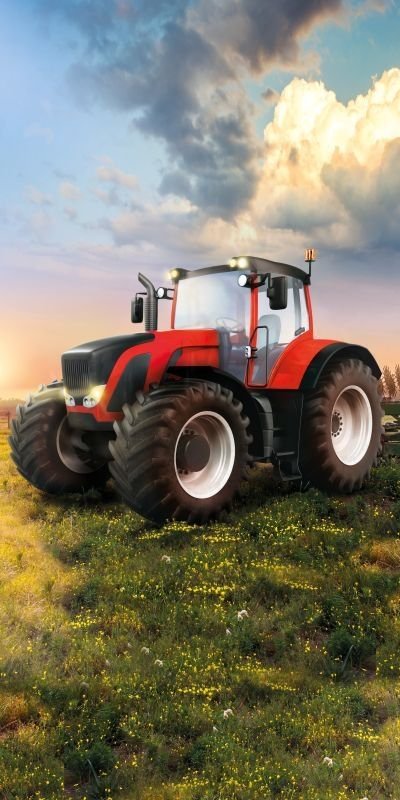 FARO Osuška Traktor červený Bavlna - Froté, 70/140 cm - plážové osušky