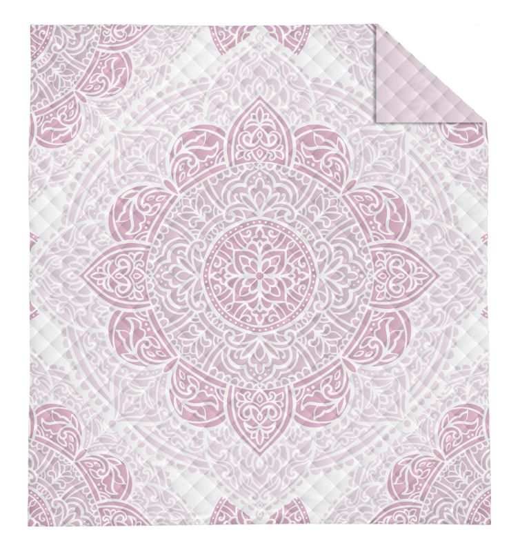 DETEXPOL Přehoz na postel Mandala rosé Polyester, 220/240 cm - Přehozy přes postel
