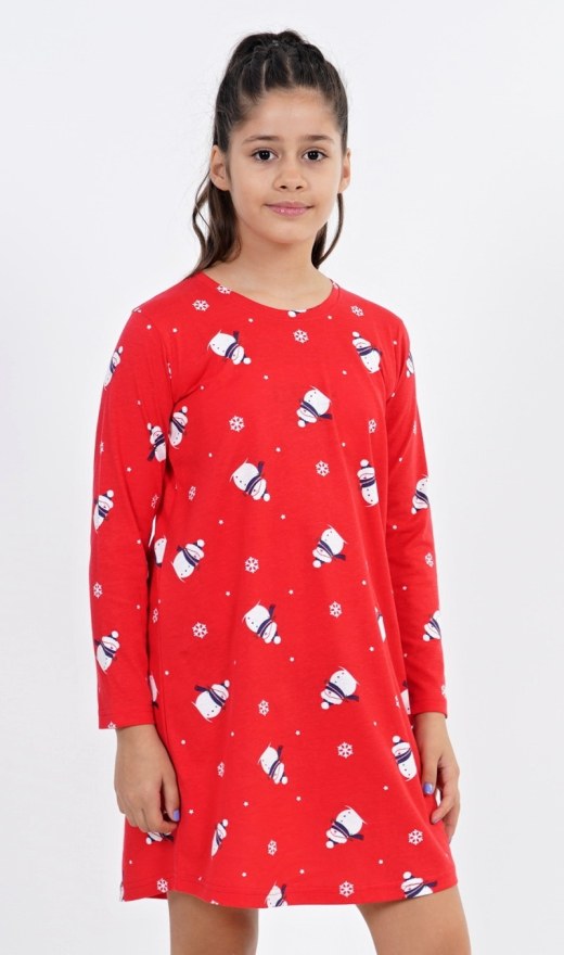 Dětská noční košile s dlouhým rukávem Sněhuláci | Pyžama a Župany