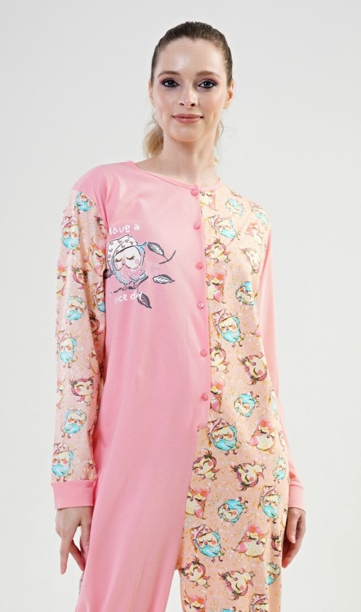 Dámský overal Sovičky - Dámská pyžama s dlouhým rukávem